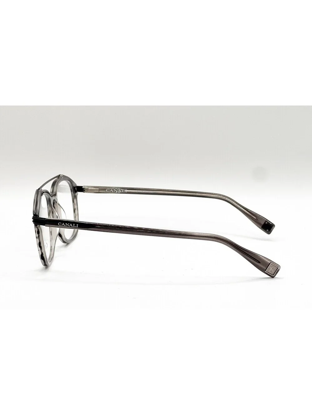 Canali CO316 C02 Grey Stripe Rectangle Authentic Eyeglass Frames 52-18